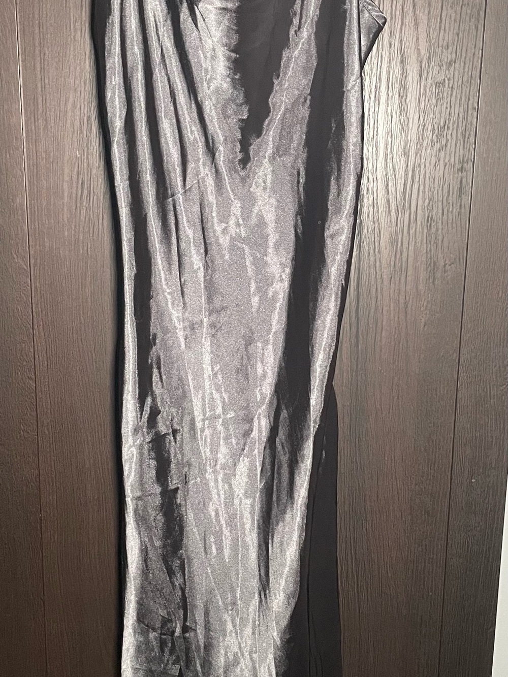 bebe Black Satin Slip Dress with Adjustable Straps